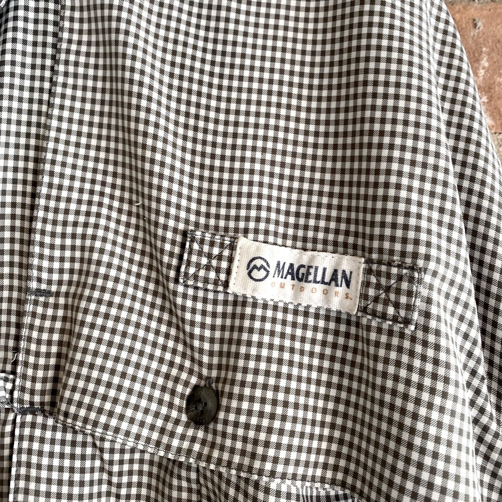 Black and white check Magellan 3XL fishing shirt